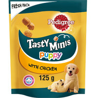Pedigree Tasty Minis Puppy Chewy Cubes - Chicken 125g x 8