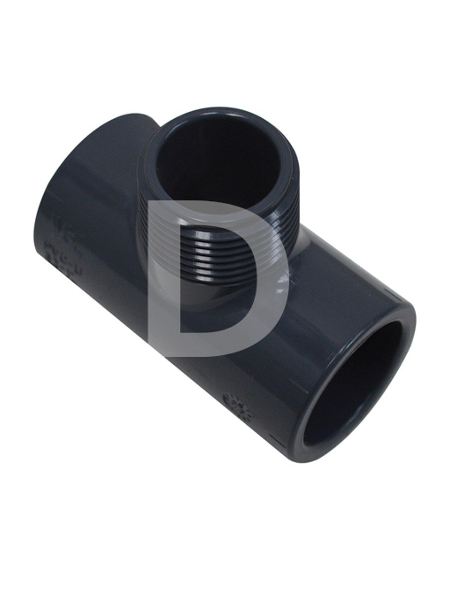 PVC Metric VDL Adaptor Tee x Male BSP Thread