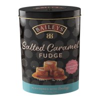 Baileys salted caramel flavoured luxury fudge in tin 12x250g