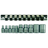 Socket Set 1/4 And 3/8In Dr Tx-E 10Pc