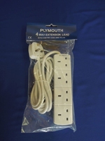 4 Gang 3 Metre Extension Lead