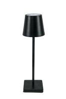 Rechargeable LED Table Lamp Matt Black Finish 33cmH