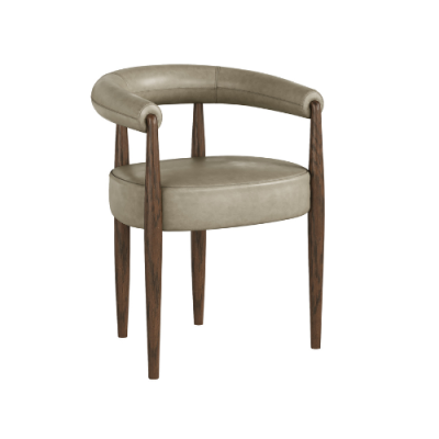Florentia Dining Chair - Pebble Grey PU