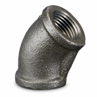 Crane Malleable Black 3/4" 155 45deg Female to Female Elbow