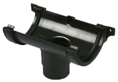 112mm Roundstyle Running Outlet Cast Iron Effect