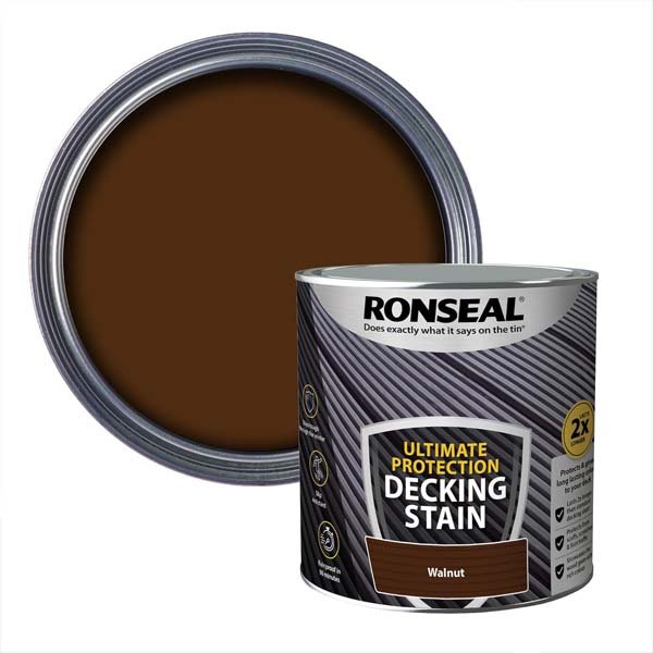 Ronseal Ultimate Protection Deck Stain Walnut 2.5L & Swatch