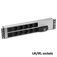 Formrack 19" 12 way PDU with circuit breaker  (UK Type)