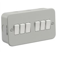 Metalclad 6 Gang 2 Way Switch