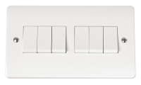 Click Mode 6G 2W Switch White CMA105