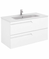 BRAVA 100 WHITE VANITY UNIT &SLIM BASIN