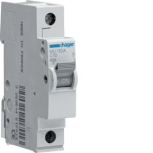 Hager 10A S/P C Curve 6kA MCB MU110A
