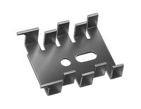 Heatsinks for Transistors in Plastic Case Aluminium  8mm high  18 Hole Pattern SOT32, TO 220