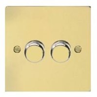 Flat Plate PL BR DIMMER  2Gang 2way| LV0701.0140