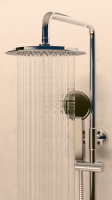 Mendi Round Thermostatic Bar Valve C/W Shower Kit Chrome