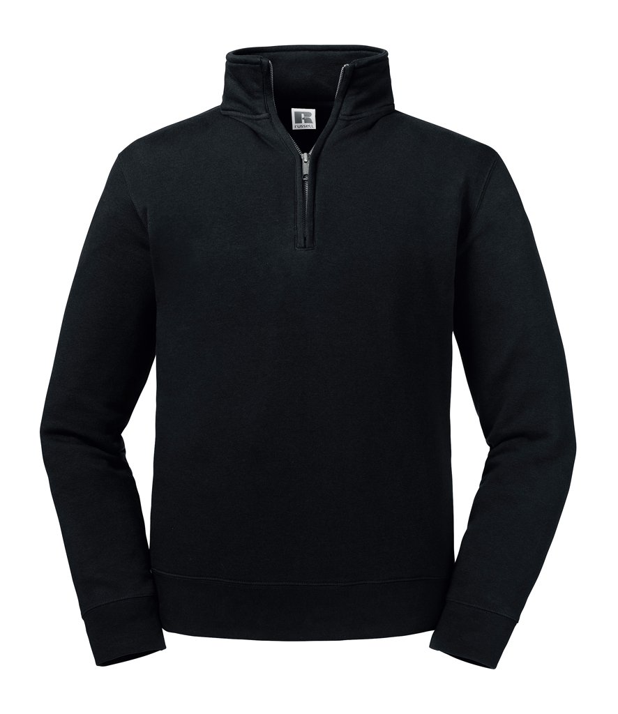RUSSELL AUTHENTIC ZIP NECK SWEATSHIRT