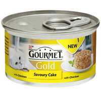 Gourmet Gold Cat Can Savoury Chicken Cake 85g x 12