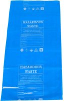 BLUE HAZARDOUS WASTE DISPOSAL BAGS & TIES- PACK OF 10