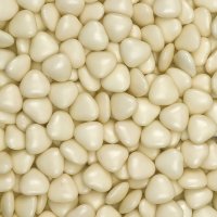 Small Chocolate Hearts Ivory - 15mm