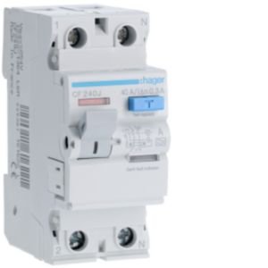 Hager 40A 2P 6kA 300mA Type A RCD CF240J