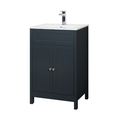 Turin 60cm 2 Door Vanity Unit - Anthracite