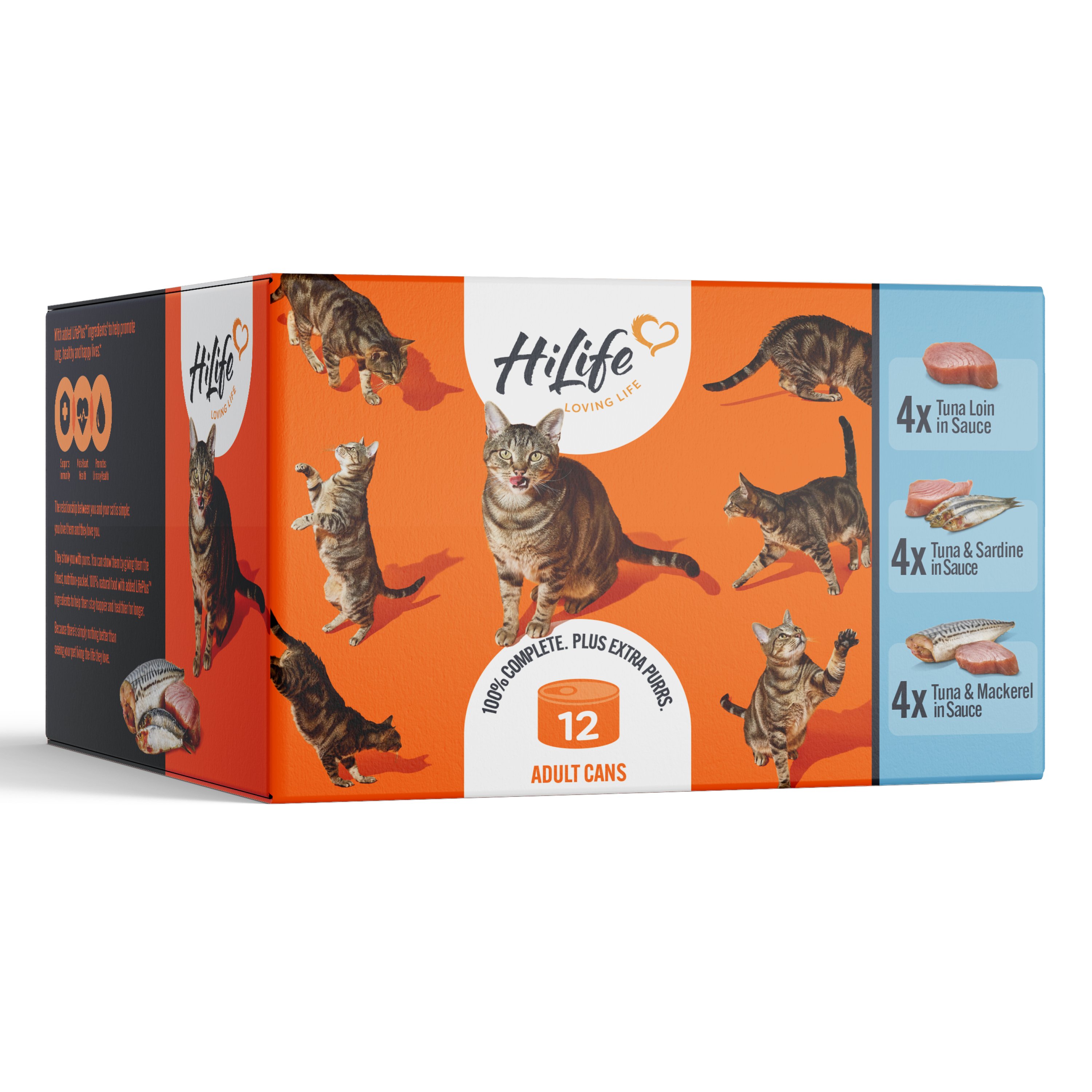 * HiLife Cat Can Fish Selection in Sauce 70g 12pk x 4
