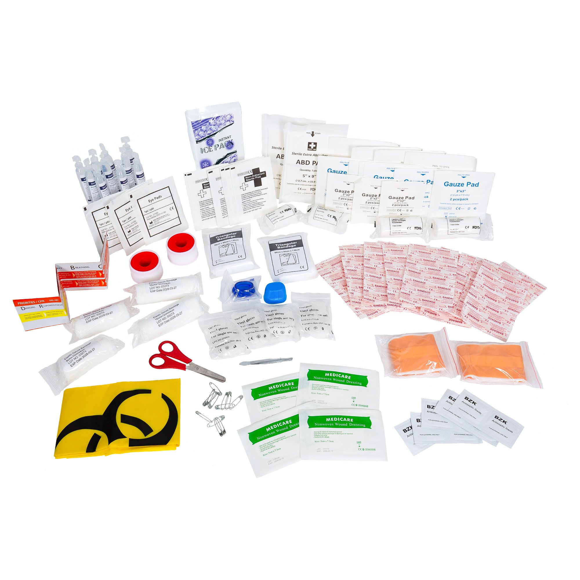 First Aid Kit 1&ndash;25 Person Plastic Box Refill,