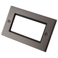 Black Nickel MBN2G4MP 2 Gang 4 Module Euro Plate