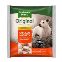 Natures Menu Frozen Dog Adult Complete and Balanced 60-40 Chicken & Salmon with Brown Rice Nuggets 1kg