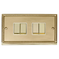 Georgian Brass CLICKGCBR414WH  2W Switch