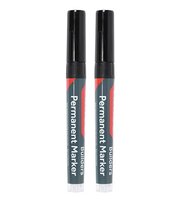 Timco Builders Permanent Marker Chisel and Fine Tip Black Twin Pack