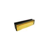 40/80 SLEEVE ANODISED GOLD FLAP, BLACK SURROUND 10" LETTER PLATE