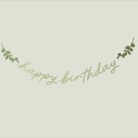 Botanical 'Happy Birthday' Card Banner 2m