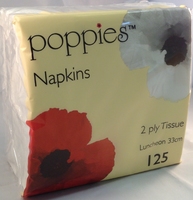 SERVIETTES LUNCHEON WHITE 2ply 33cm c/s2000