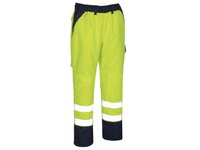 MASCOT Linz Hi-Vis Waterproof Trousers Yellow/Navy