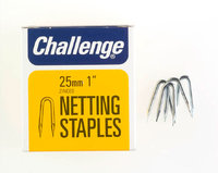 Challenge Zinc Plated Netting Staples 25mm 225g