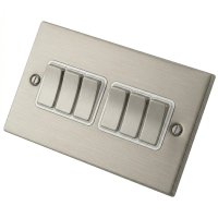 Stainless Steel 6 Gang 2 Way Switch