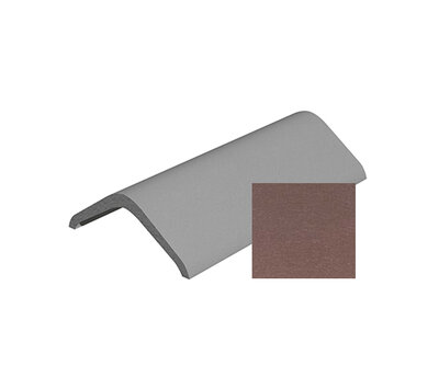 Modern Ridge Roof Tile Smooth Brown