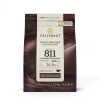 a brown bag of barry callebaut dark chocolate callets