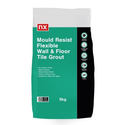 NX Mould Resistant Wall & Floor Grout White 5kg 83-1
