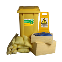 Ecospill 240L Chemical Spill Kit 2 Wheel PE Bin