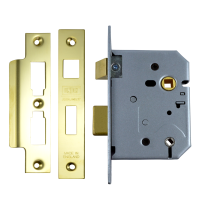 9969 75mm Bagged Union Bathroom Lock Brass