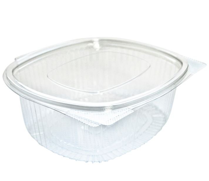 750cc Square Salad Container - Hinged Lid