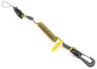 Python Clip2Loop Coil Tether, load rating 0.9 kg (2 lbs), length (relaxed) 17.8 cm (7"), length (stretched) 86.4 cm (34"), (10 per pack)