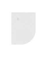 SLATE WHITE 1200X900MM LH OFFSET QUADRANT SHOWER TRAY & WASTE
