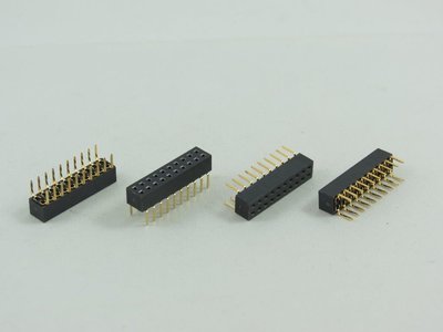 30 position  PCB Socket 2mm Pitch Through Hole Dual Row Vertical 4.3mm high
