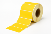 Direct Thermal Labels - 4" x 6" - Yellow - Permanent Adhesive - 76mm Core