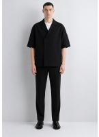 Arden Tech Double Breasted Short Sleeve Shirt-Men