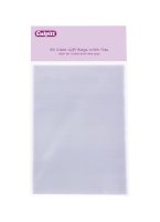 15303 Clr-gift bags-ties 50pk 100 x155mm