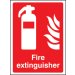 Fire extinguisher 150x200mm adhesive backed