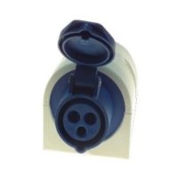 Rugged 16A 220V 2 Pin & Earth Blue Socket